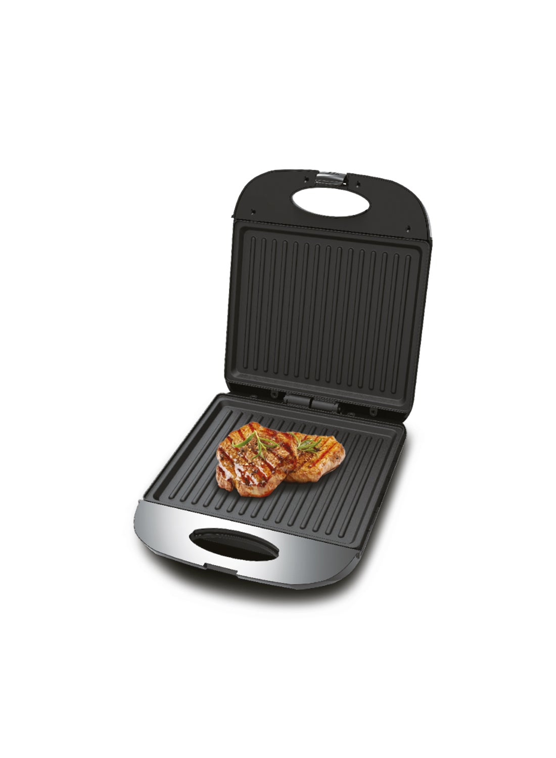 Sanford Grill Toaster 1400 W SF9905GT BS - BlackKitchen AppliancesNon-Stick Coated Grill Plate Keep Warm Function. Cool Touch Handle Grill Plate size : 25 x 21 Energy Efficient Design Indication for On & Ready Skid-Resistant Feet Easy To Clean 1400 Watts
